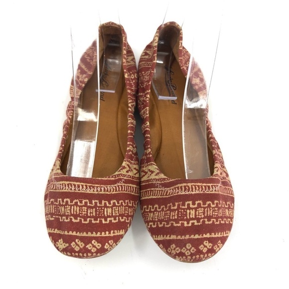 Lucky Brand Emmie Ballet Flats Southwest Print Shoes Aztec Tribal Western Size 7 - Picture 1 of 10